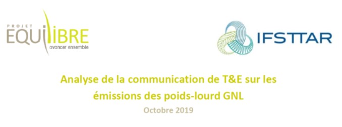 Equilibre et l’IFSTTAR analysent le rapport qui accuse les camions gaz de polluer plus que les Diesel