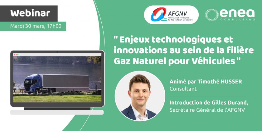 Découvrez le webinaire sur l’innovation au sein de la filière GNV/bioGNV qui s’est déroulé le 6 avril 2021