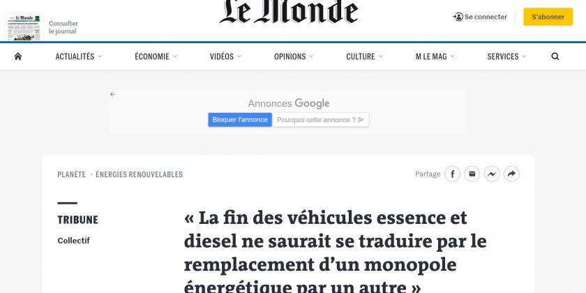 Dans une Tribune adressée au Président de la République, des élus appellent de leurs voeux un mix énergétique, incluant le biogaz, dans le transport routier