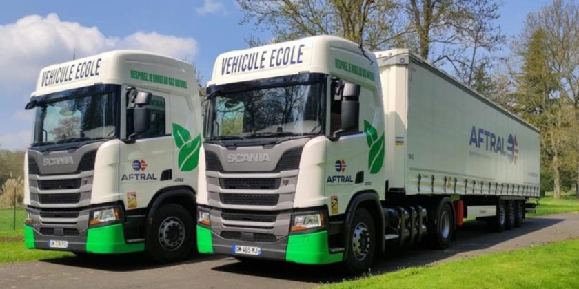 Scania livre cinq tracteurs gaz à AFTRAL
