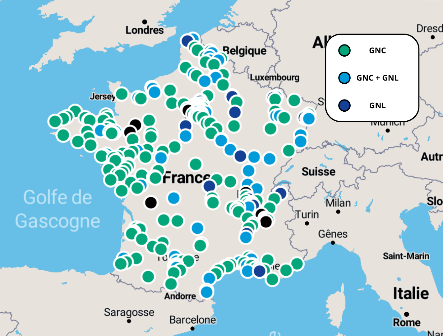 Carte des stations